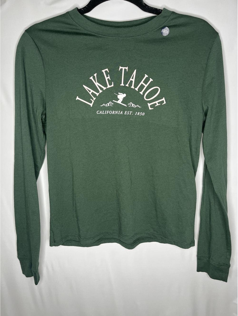 NWT Abercrombie Kids Girl's Green/"Lake Tahoe" Long-Sleeve Shirt Size 13/14